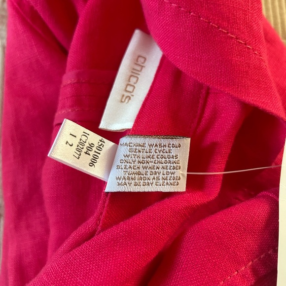 Chico's Women's NWT Linen Flyaway Francesca Jacket Size 2 USA SZ Large … - Picture 3 of 16